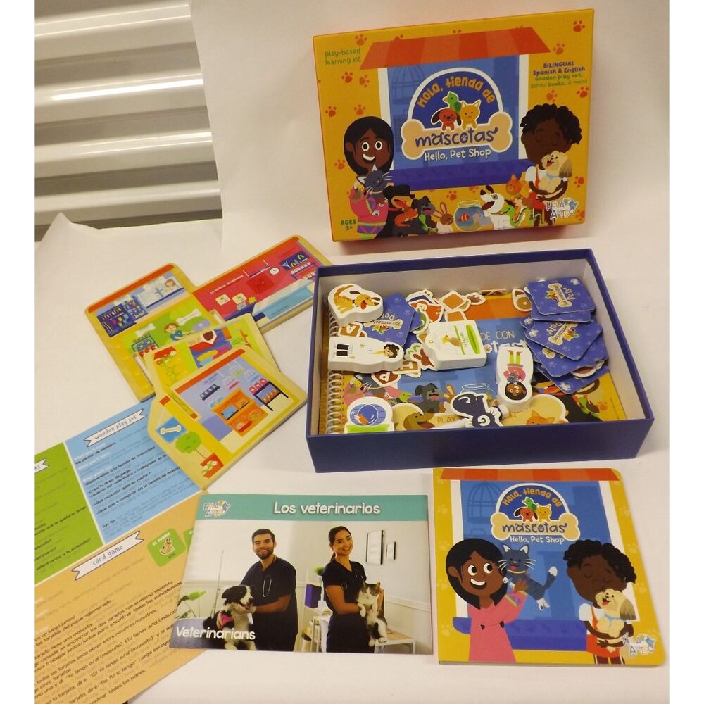 Hola Amigo Tienda De Mascotas Bilingual Spanish English Pet Shop Learning Kit 3+ - Picture 4 of 12